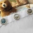 thumbnail image 4 of Erosebridal Kawaii Animal Brown Bear Curtains Pack of 2 (42x84 Each) For Boys Girls,Autumn Jungle Cottage Curtains Blackout For Kids Teens, 4 of 6
