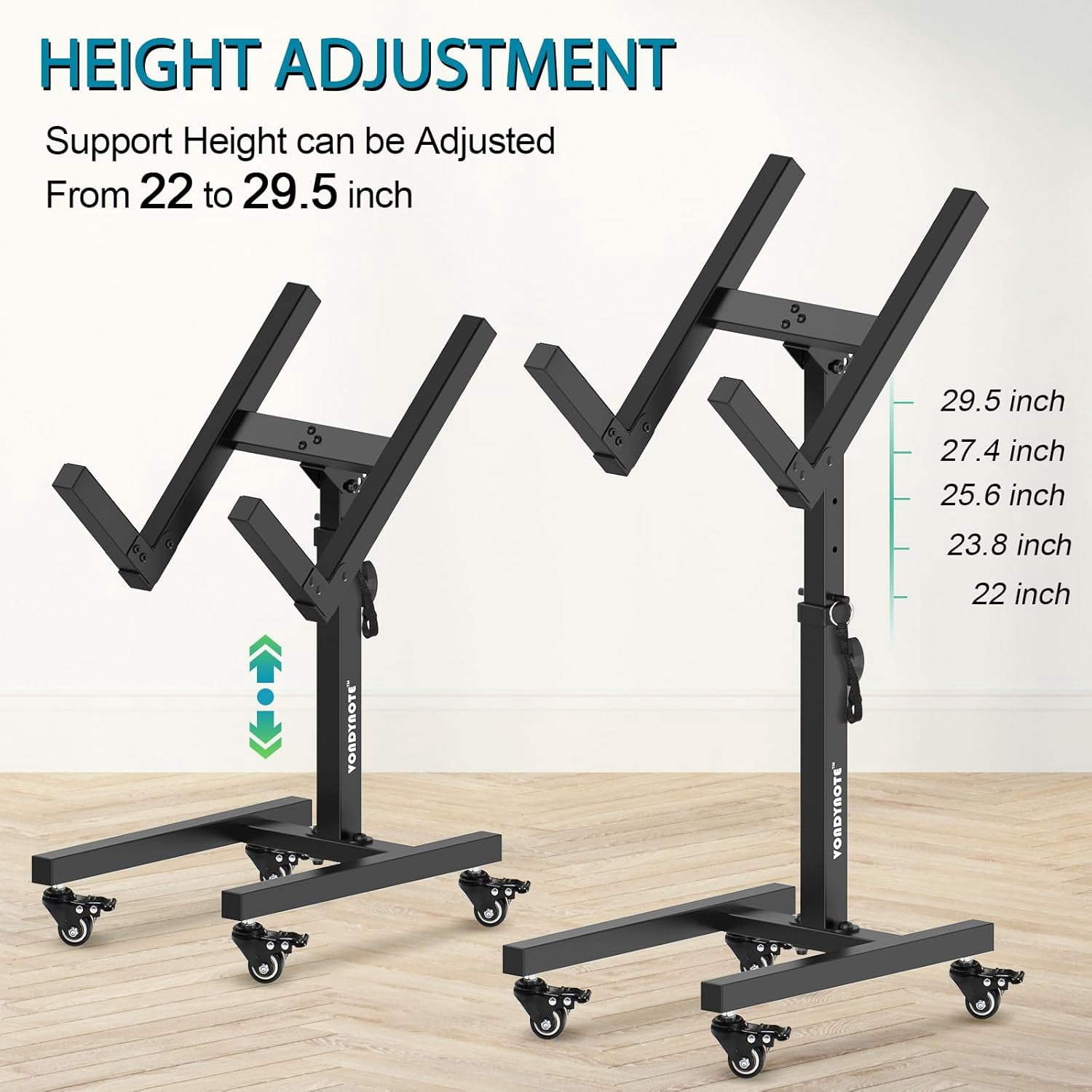 Adjustable Guitar Amplifier Stand with Wheels - Heavy Duty Mobile  Tilt Back Stand for Combo Speakers
