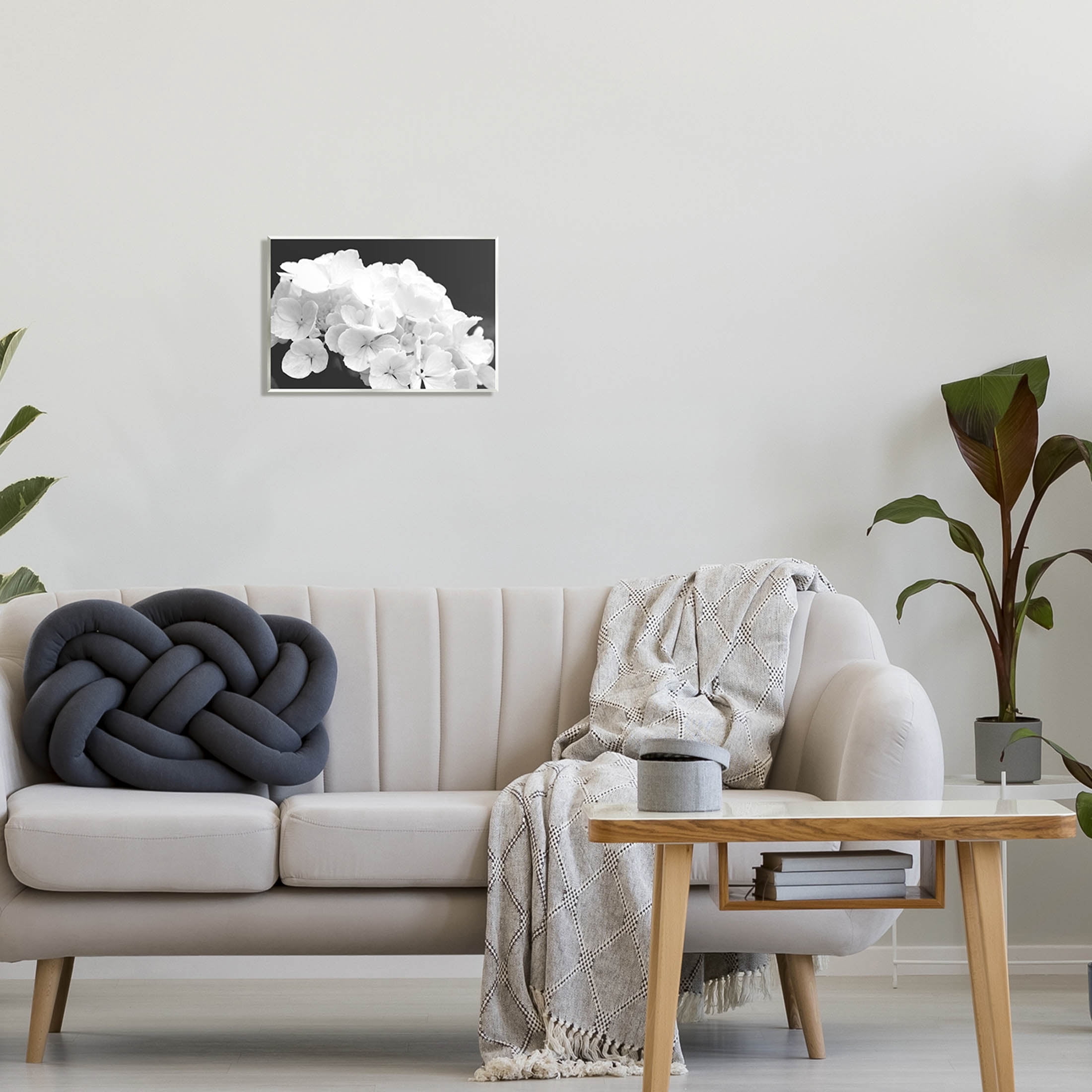 Delicate White Hydrangea Petals Botanical & Floral Photograph Unframed Art Print Wall Art