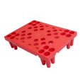 thumbnail image 4 of Base de almacenamiento para suelo tipo palé, impermeable, apilable, 40x30x10 cm, multifuncional. Rojo, 4 of 9