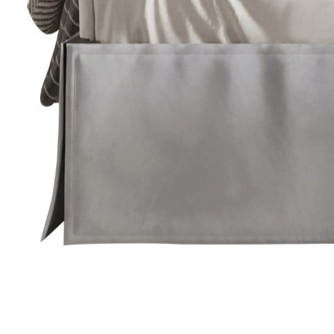 Home Design Bruce King Tufted Upholstered Platform Bed Frame with Wingback Headboard and Nailhead Trim, Silver Gray, Easy Assembly