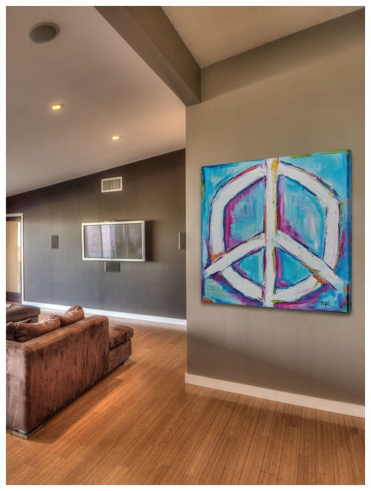 Marmont Hill "Bright Peace" by Tori Campisi Painting Print on Canvas