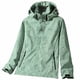 thumbnail image 2 of ICHUANYI, liquidación, chaqueta de una sola capa para parejas al aire libre para mujer, chaqueta informal con solapa y cremallera, parte superior suave holgada, abrigo/chaqueta informal con capucha de manga larga ICHUANYI WER202308172226, 2 of 5