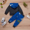 thumbnail image 6 of Toddler Baby Girl Sets 2 Piece Outfits Toddler Boys Summer Dinosaur Print Long Sleeve Hooded Tops Trousers 2PCS Set Suit For Every Holiday Legging Set 2, 6 of 8