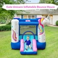 thumbnail image 4 of Gymax Slide Bouncer Inflatable Jumping Castle Basketball Game w/ 480W Blower, 4 of 10