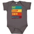 thumbnail image 3 of Inktastic Swimming Eat Sleep Swim Repeat Boys or Girls Baby Bodysuit, 3 of 5