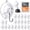 12PCS, variant on 12 Pack Heavy Duty Suction Cup Hooks,10LB Max Load Clear Adhesive Hooks for Bathroom Shower Tile Glass Window , No Drill Stainless Steel Hooks, Strong Vacuum Suction, Removable & Reusable