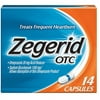Zegerid OTC Heartburn Relief 24 Hour Stomach Acid Reliever with Omeprazole and Sodium Bicarbonate, Capsules, 14 Count