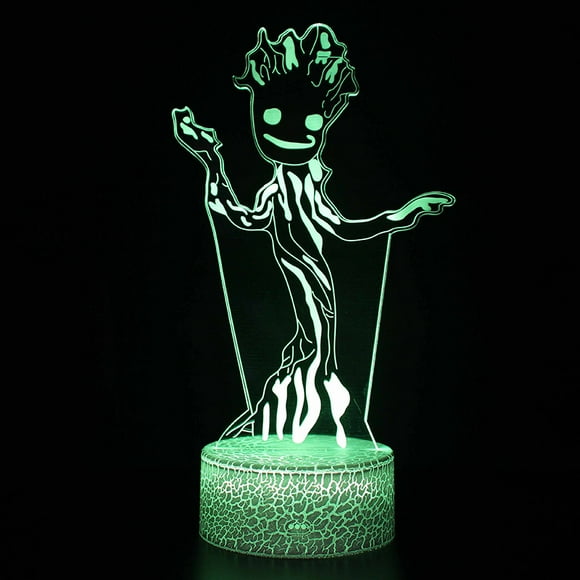 Luz nocturna LED 3D Galaxys Gardians Babys Groots I Am Groots