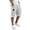 Light Gray, variant on XDZJLR Big And Tall Men Cargo Shorts Summer Casual Solid Waffle Knit Shorts Lightweight Breathable Shorts With Pockets And Drawstring Hiking Shorts Black S
