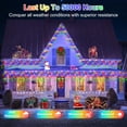 thumbnail image 5 of 66 FT LED Christmas Lights with 140 Drops, 490 LED Indoor Outdoor Christmas Decorations, 8 Lighting Mode Waterproof Fairy Lights with Timer for Xmas Holiday Wedding Yard Party Multicolor, 5 of 8