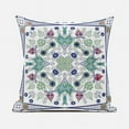 thumbnail image 4 of Paisley Leaf Geo Duo Indoor/Outdoor Pillow in Off-White Green 28x28, 4 of 6