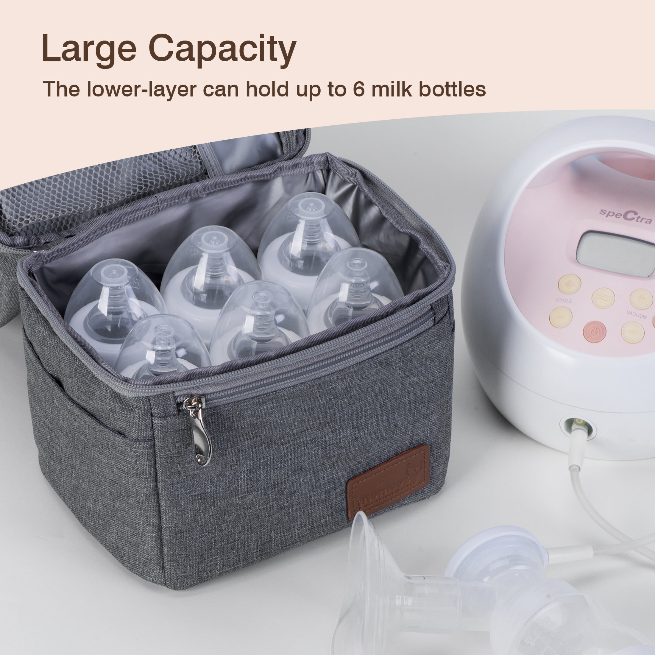  Momcozy Insulated Baby Bottle Bag, Multi-Function Breastmilk  Cooler Bag, Fit as Wine Carrier or for Milk Bottles Like Dr. Brown,  Comotomo, Philips, Nuk, Lansinoh, etc. : Baby