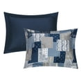 thumbnail image 3 of Chic Home Tethys 6-Piece Reversible Patchwork Duvet Cover Set, Twin X-Long, Blue, 3 of 4