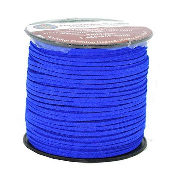 Mandala Crafts 100 Yards 2.65mm Wide Jewelry Making Flat Micro Fiber Lace Faux Suede Leather Cord