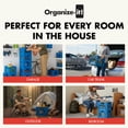 thumbnail image 4 of ORGANIZE-IT! Storage Milk Crate, Heavy-Duty Versatile Box Organizers, Blue, 4 Pack, 4 of 5