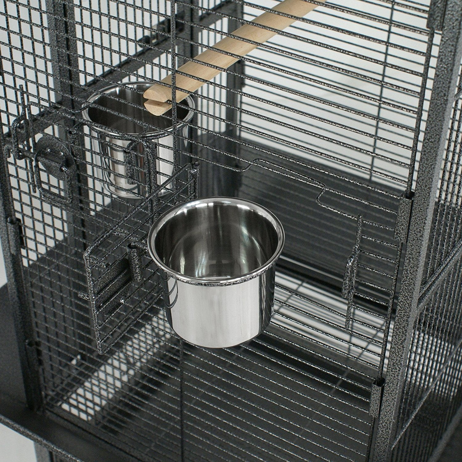 Zeny 61" Large Bird Cage with Rolling Stand Parrot Chinchilla Finch Cage Macaw Conure Cockatiel Cockatoo Pet House Wrought Iron Birdcage