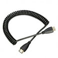 thumbnail image 2 of CY Black HDMI Male to HDMI Male Stretch Spring Cable for HDTV DVB DVD PC 1080p 4ft, 2 of 5