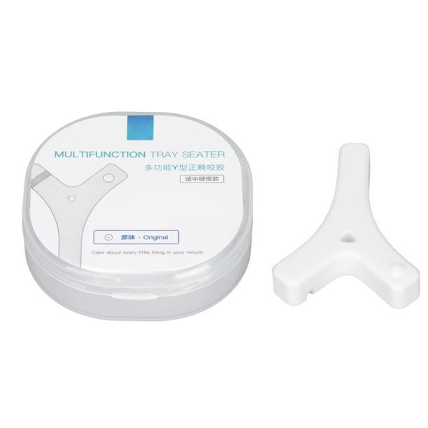 Bloque de mordida de silicona en forma de Y para ortodoncia, suministros para el cuidado bucal, original, previene aparatos faciales, dureza moderada