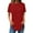Red, variant on Women's Oversized Shirts Summer Crew Neck Short Sleeve Tops Curved Hem Solid Color Casual Loose Tunic Clothes (L, Red)