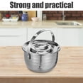 thumbnail image 3 of BESTYASH 1Pack Hiking Soup Pots Stainless Steel Round Design Durable Cookware for Camping, 3 of 7