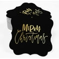 thumbnail image 2 of Inkdotpot Merry Christmas Bottle Tag Real Gold Foil Favor Bracket Shape Hang Tags Pack Of 50, 2 of 7