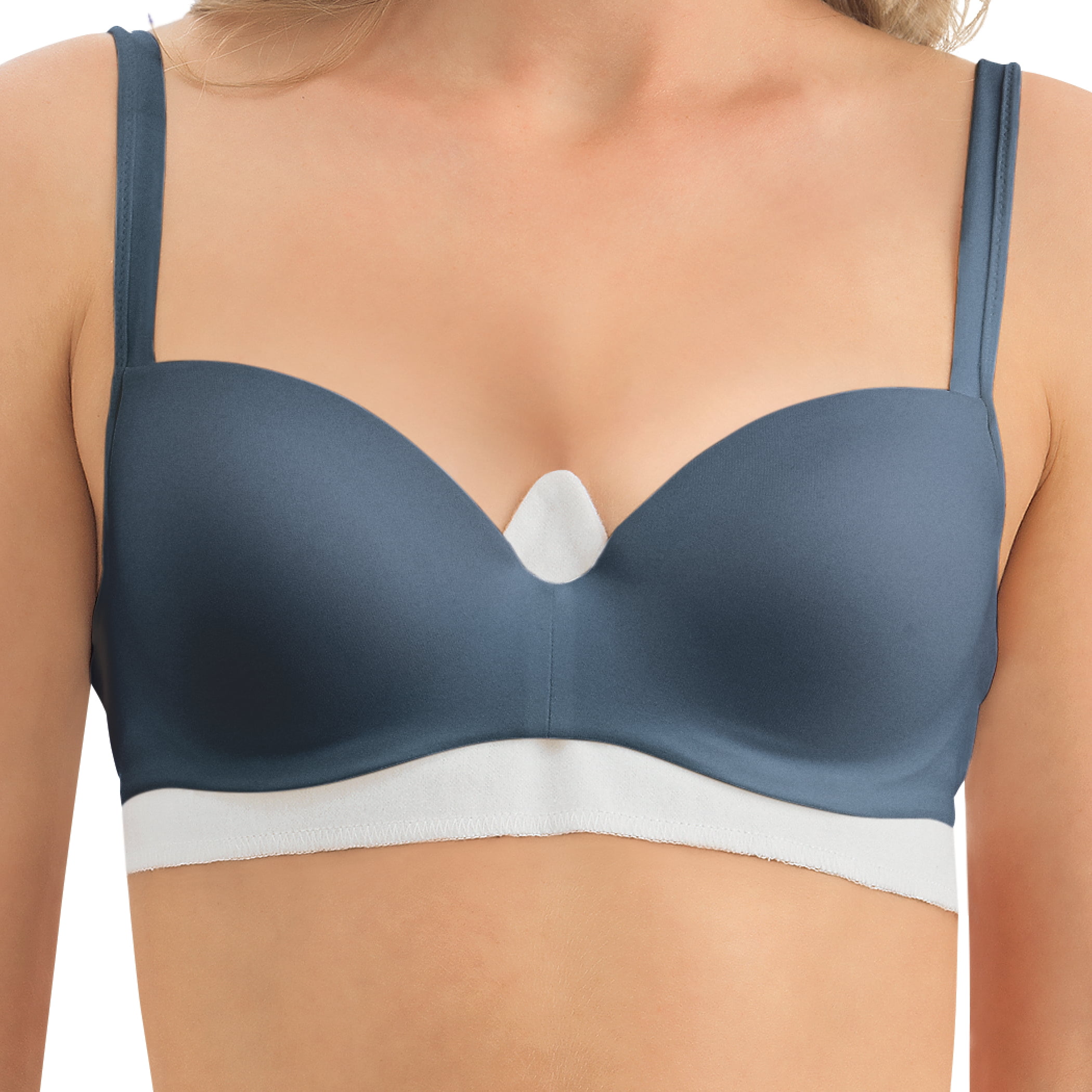 Zhanmai 6 Pcs Bra Liners for Sweating Rash Boob Sweat Liner White Bra Pads Cotton Bra Liners Under Breast Pads for Women 
