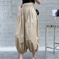 thumbnail image 5 of Lmnyox Women's Wide Leg Pants Elastic High Waist Trouser with Pocket Summer Fashion Flowy Palazzo Pants, 5 of 7