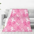 thumbnail image 1 of Fotbe Breast Cancer Awareness (3) Manta de Franela Acolchonada con Estampado, Súper Suave y Esponjosa, Extra Grande para Sofá, Cama, Uso Todo el Año-60"x50", 1 of 7