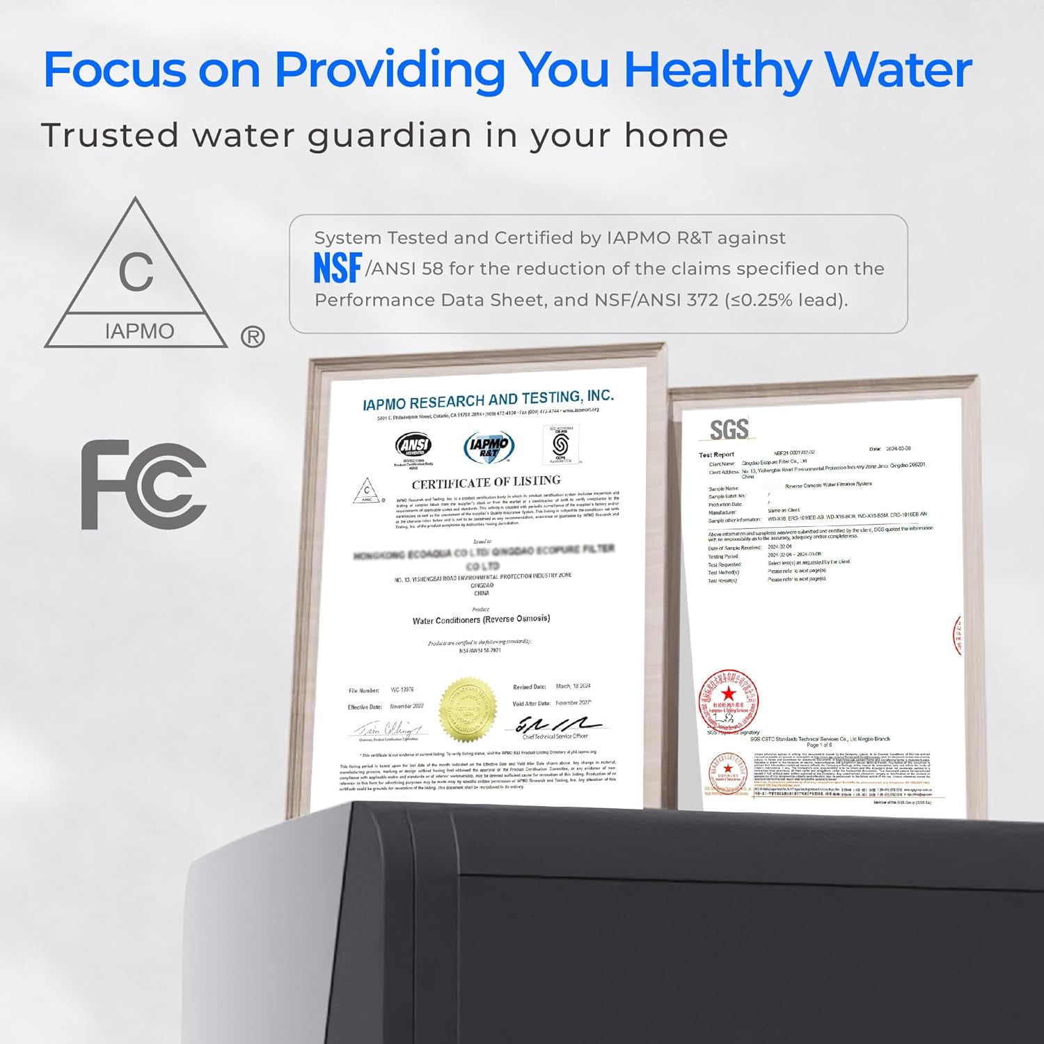 Waterdrop X16 Tankless Reverse Osmosis System, NSF/ANSI 58&372 Certified, 1600 GPD RO Water Filter System, 11-Stage Filtration UnderSink RO, 3:1 Pure to Drain, Alkaline Mineral pH+, with WD-X16-F3