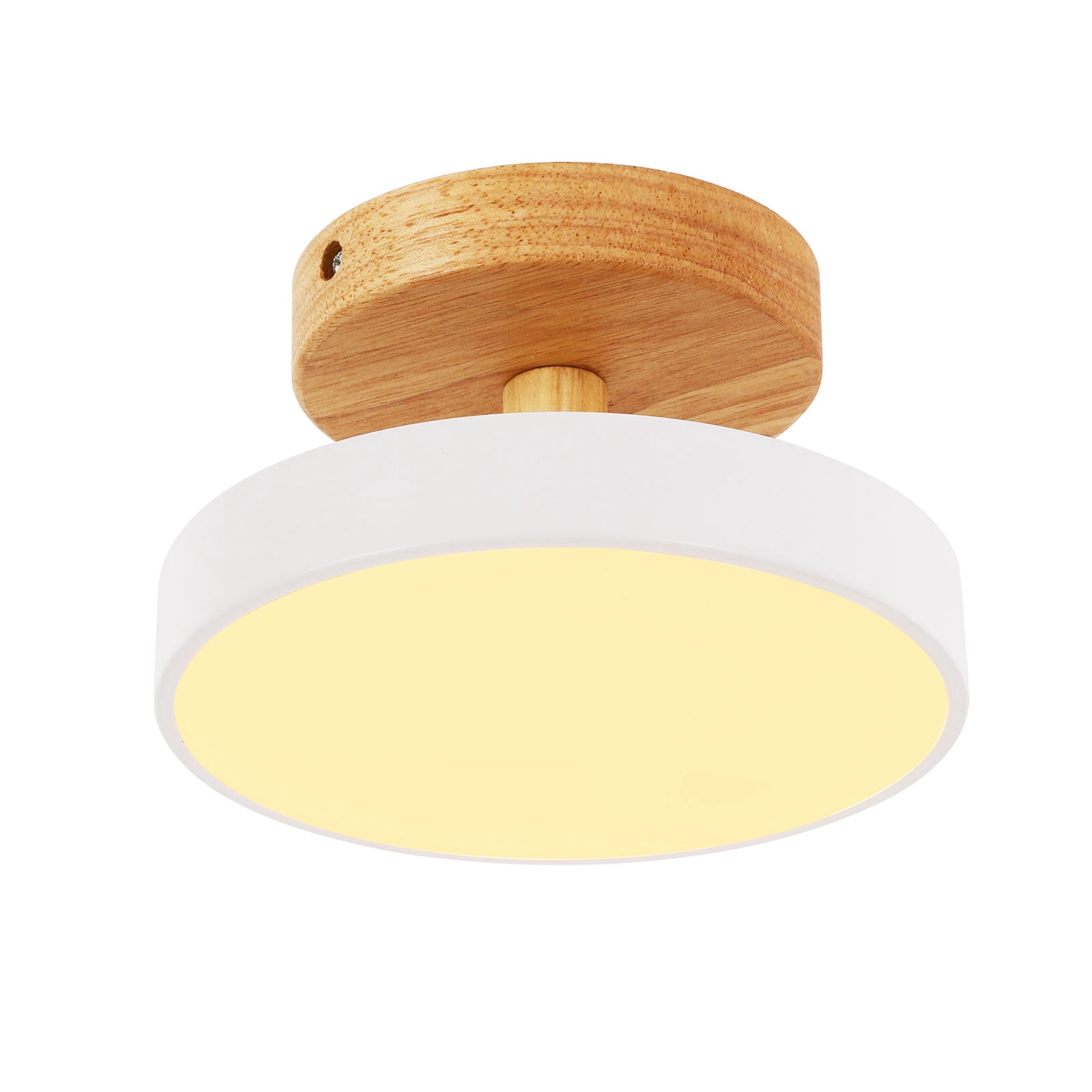 3-Light Color Ceiling Light with Enclosed Acrylic Shade – 3-5m² Lighting Area, Easy Ceiling Mount, White Finish – for Hallways & Cafes