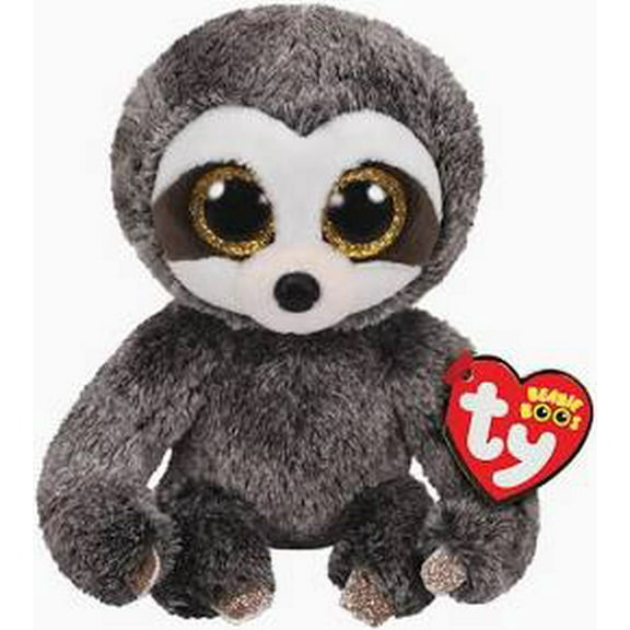 TY Beanie Boos - DANGLER the Sloth 6" Plush (Glitter Eyes)(BONUS 1 FUN CHOPS & 1 ZIPPER BRACELET)