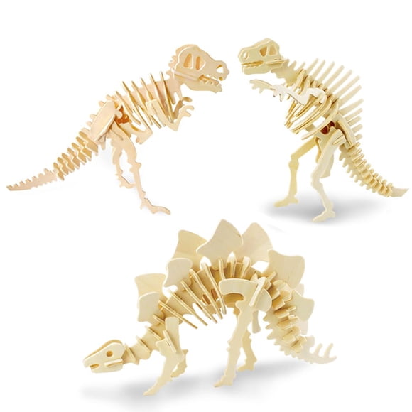Puzzle de madera Georgie Porgy 3D para niños T-Rex Spinosaurus Stegosaurus