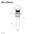 thumbnail image 3 of Swiss Madison Residential Pop Up Sink Drain 1.75 in Bronze, 3 of 3
