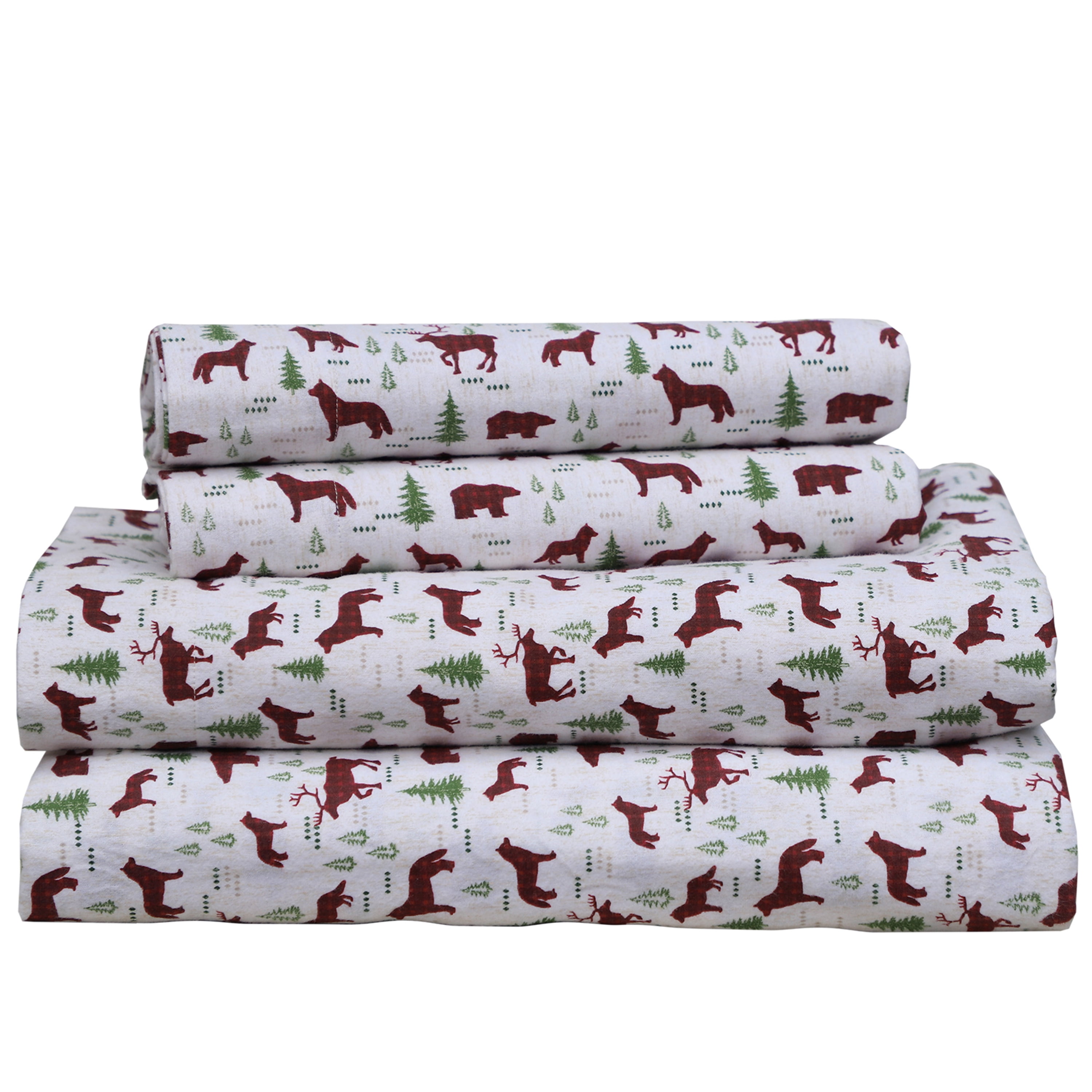 Sleepdown 160 GSM Heavyweight Durable Winter Cotton Flannel Sheet Set