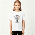 thumbnail image 2 of Let Your Light Shine Bulb Girls Graphic Tee, Retro Christian 100% Cotton Kids Short Sleeve T-Shirt, 2 of 5