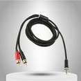 thumbnail image 5 of 3.5MM to 2RCA Component ABS Cord AV Cable Audio Video Cord for Tablet Laptop Amplifier TV 2m, 5 of 8