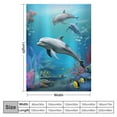 thumbnail image 4 of Nawypu  Dolphin Underwater World Pattern Super Soft Throw Blanket for Bed Sofa Lightweight Blanket for All Seasons, 4 of 6
