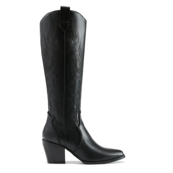 Womens Dallas Embroidered Western Cowboy Knee High Boots