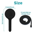 thumbnail image 6 of VXV Filtered Shower Head, 9 Modes High Pressure Shower Head with Handheld, with 71" Shower Hose & Adjustable Bracket Filter Shower Head, Remove Chlorine & Hard Water, Matte Black, 6 of 9