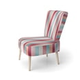 thumbnail image 3 of Designart « Motif de Rayures Roses Vibrantes en Harmonie » Fauteuil d'Appoint Rembourré à Rayures Roses - Fauteuil Moderne pour la Chambre, 3 of 7