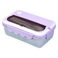 thumbnail image 3 of Clearance Under $10 Skegnu Divided Lunch Box, Microwave Heated Plastic Lunch Box, Microwave Oven Student Meal Box Office Worker Portable Tableware Meal Box Lunch Box Containers, 3 of 6