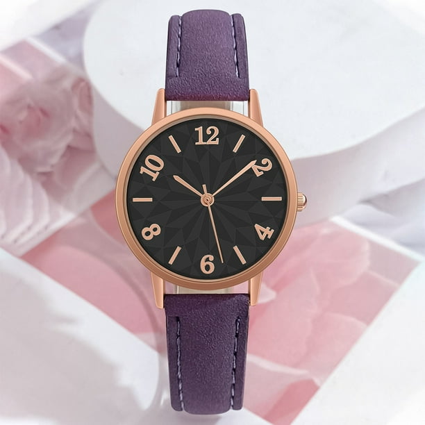 CHOII Watches on Clearance Sale Women s Watch Quartz Dial Digital Watch Frosted Leather Strap Ladies And Girls Watch Watches for Womens Exquisite Elegant and Stylish Blue Walmart