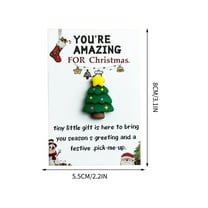 Cheapark 10 Pcs Mini Pocket Christmas Cards - Festive Greeting Cards for Holiday Wishes & Home Decoration