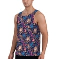 thumbnail image 2 of Logiee Skull starry sky flower Print Men's Workout Tank Top,Quick Dry Workout Tank Top,Gym Muscle Tee,Fitness Bodybuilding Sleeveless T Shirt-XX-Large, 2 of 7