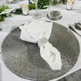 thumbnail image 2 of Glass Beaded Placemat Set of 4Size: 14" RoundColor: Silver, 2 of 11