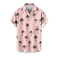 thumbnail image 1 of Mens Camisetas de Verano Casual Cuello Impreso Botón de Manga Corta Moda Cardigan Bolsillo Superior, 1 of 4