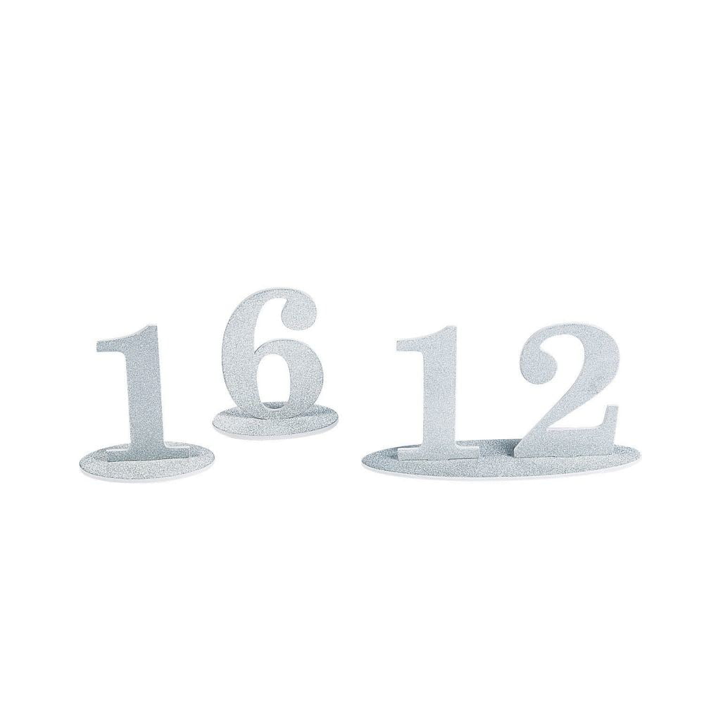 Black White Round Wedding Table Numbers 1-24 