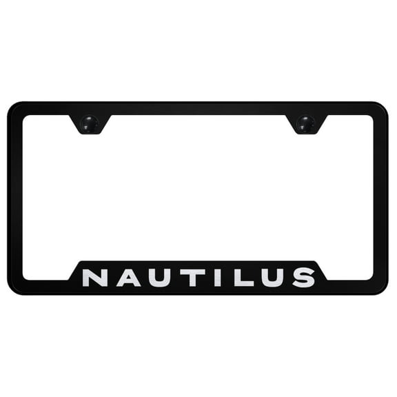 Lincoln Nautilus Laser Etched Logo Cut-Out License Plate Frame (Black)