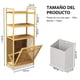thumbnail image 4 of Cesta de Lavandería, Cesto Para Ropa Sucia con 3 Niveles de Almacenamiento, Muévete Fácilmente, Bote de ropa Sucia con Bolsa Extraíble, Para Lavadero, Baño y Dormitorio, 119 * 50 * 30CM, 4 of 9